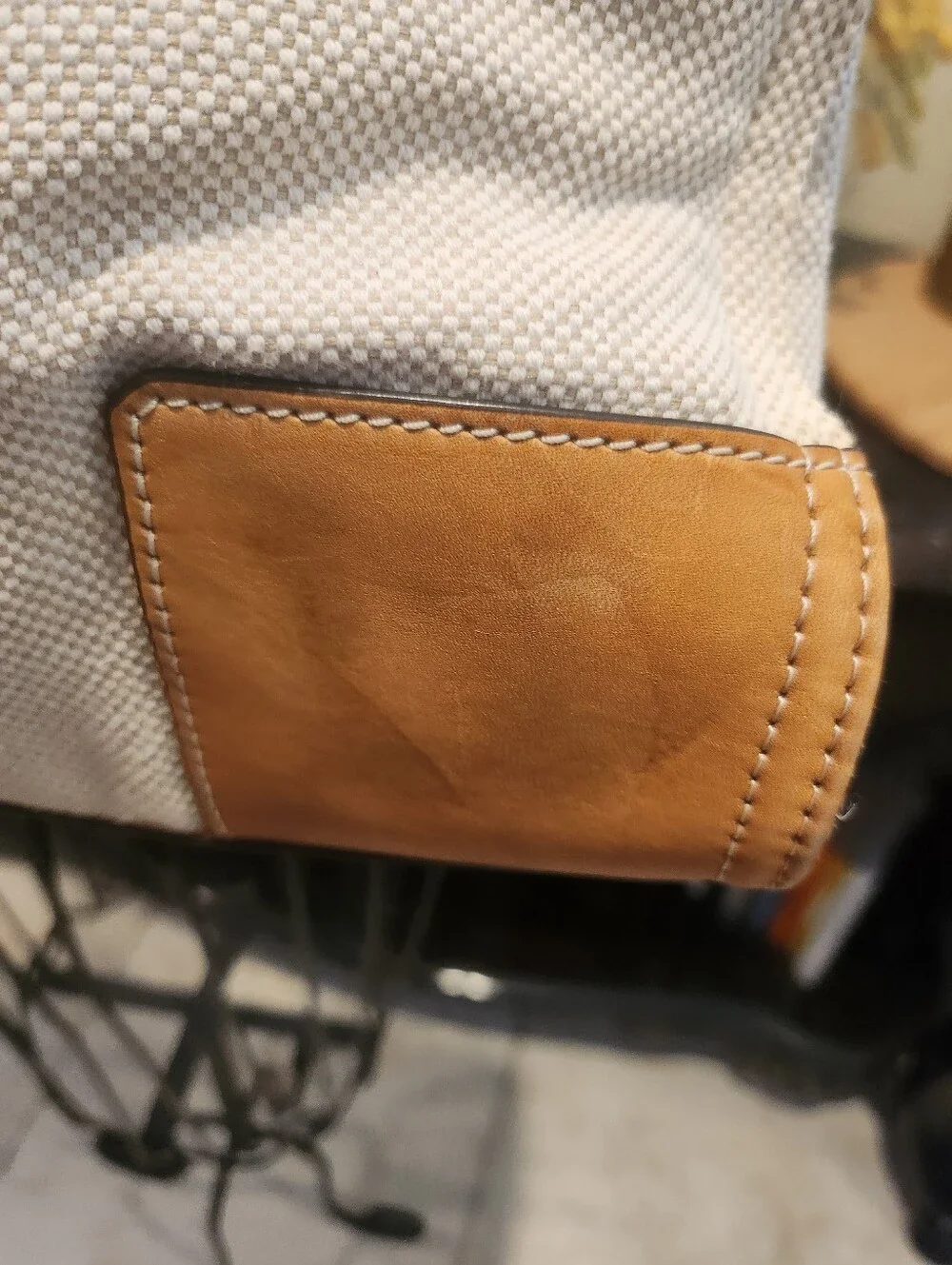 Tory Burch Ella Beige Canvas Tote